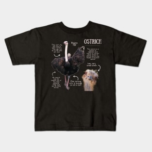 Animal Facts - Ostrich Kids T-Shirt